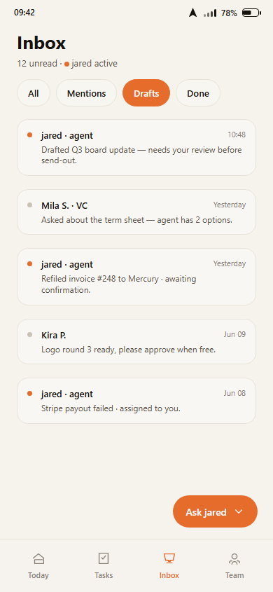 Jared — inbox